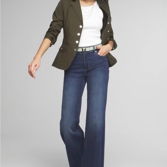 White House Black Market Dark Green Blazer - Picture 8 of 10